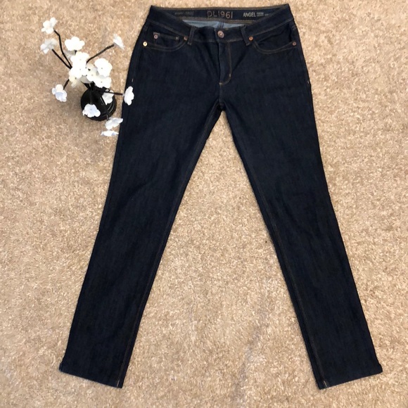 DL1961 ANGEL mid-rise Skinny Ankle Dark Jeans - Picture 2 of 8